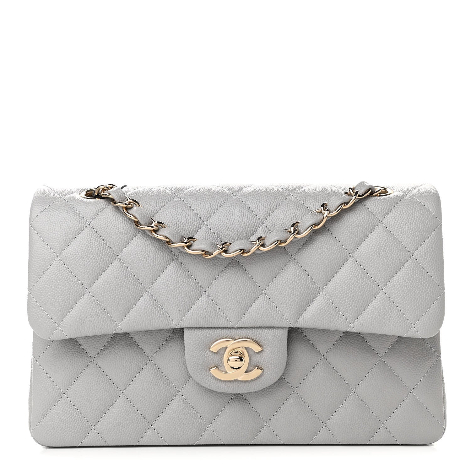 Chanel Caviar Quilted Small Double Flap Grey 1 of 11