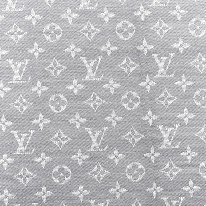 Louis Vuitton Wool Silk Monogram Denim Shawl Grey 3 of 4