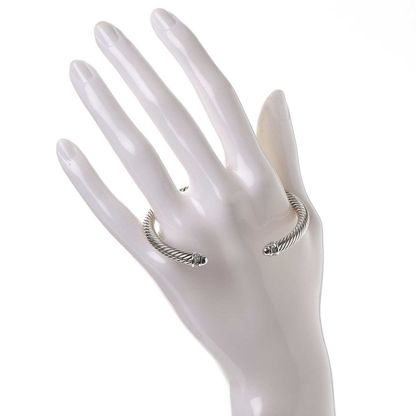 Sterling Silver Diamond 5mm Cable Classics Cuff