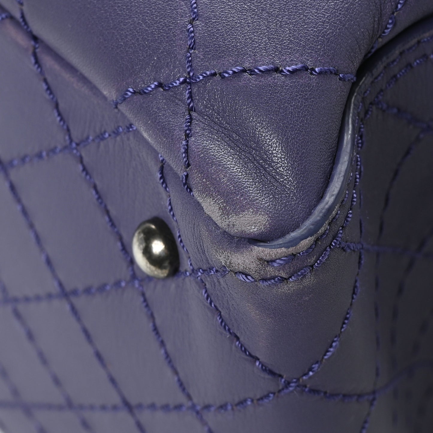 Calfskin CC Pocket Tote Purple