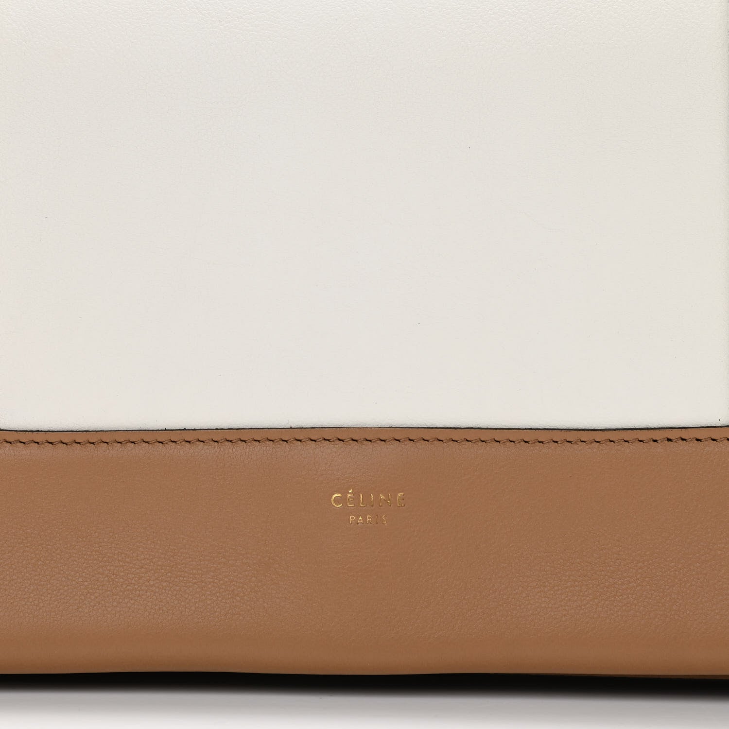 Celine Shiny Smooth Calfskin Medium Frame Shoulder Bag Tan Optic White 9 of 11