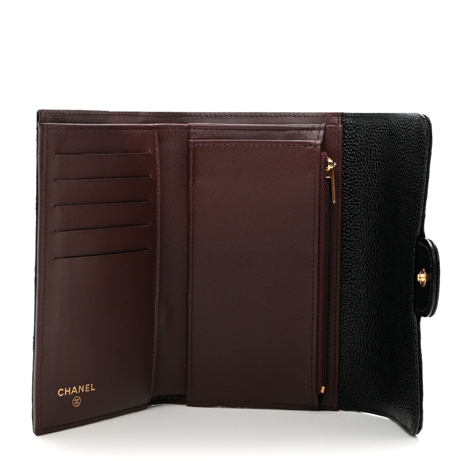 Chanel Caviar Quilted Medium Flap Wallet Black 5 of 8