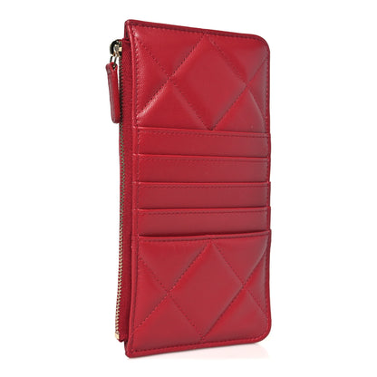 Chanel Lambskin Quilted Chanel 19 Phone and Card Holder Red 3 of 11