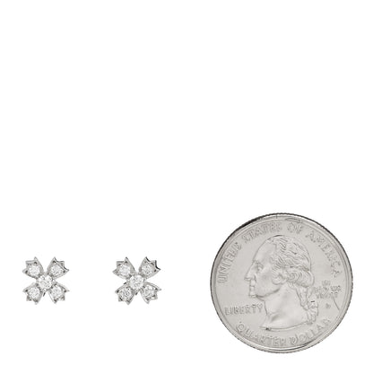 Tiffany Platinum Diamond Floret Stud Earrings 2 of 5