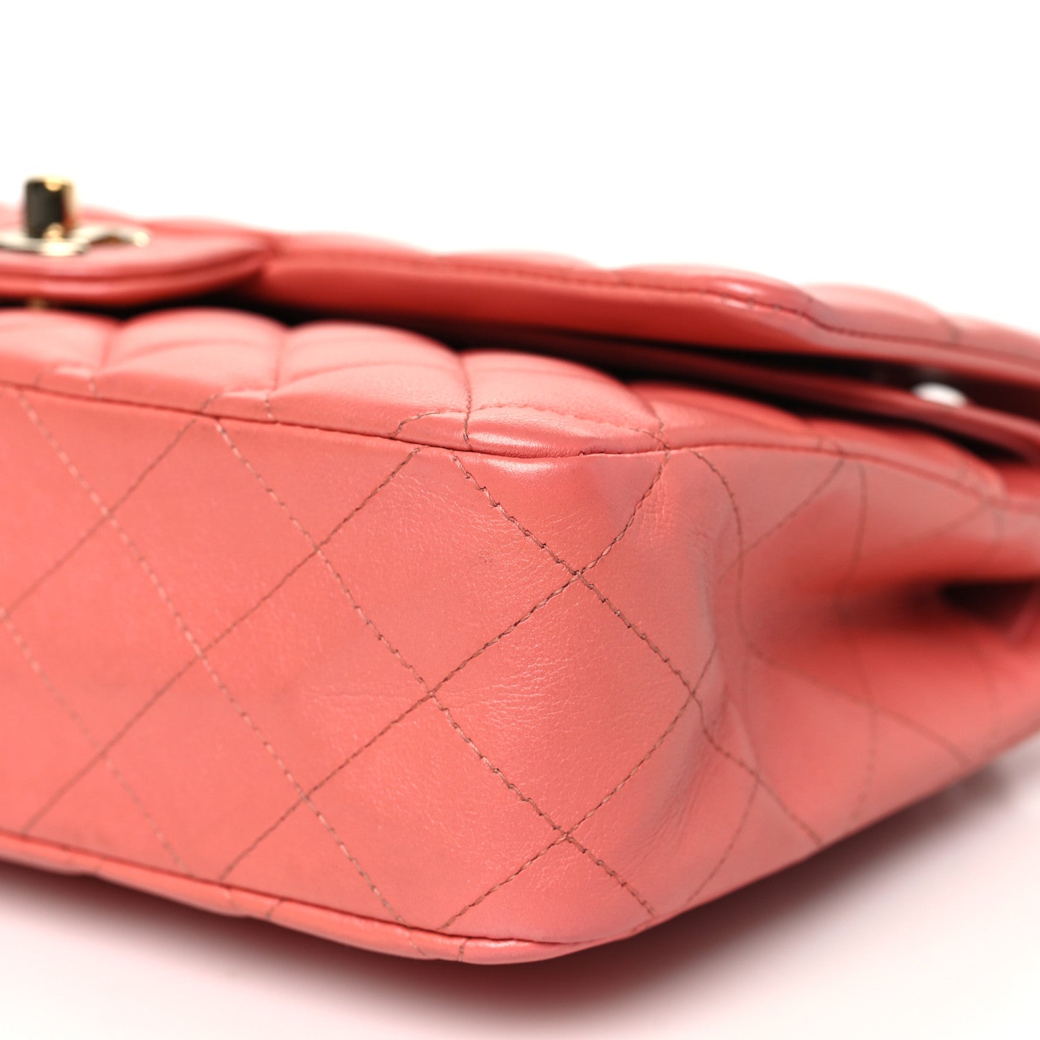 Chanel Iridescent Lambskin Quilted Medium Double Flap Pink 9 of 9