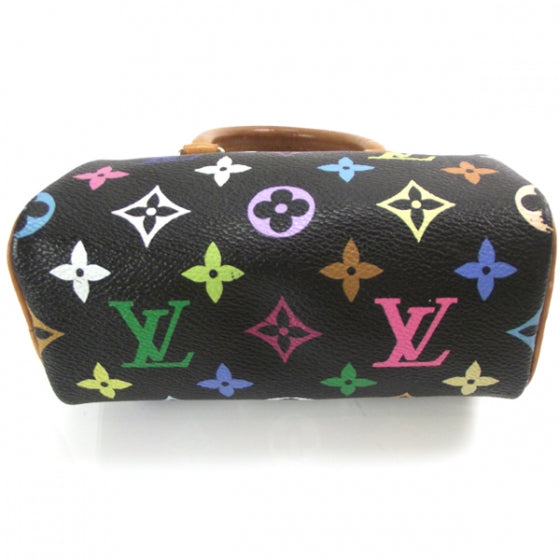 Louis Vuitton Monogram Multicolor Mini Sac HL Speedy Black 4 of 9