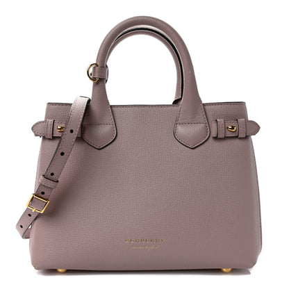 Burberry Grainy Calfskin House Check Small Banner Tote Pale Orchid 1 of 10
