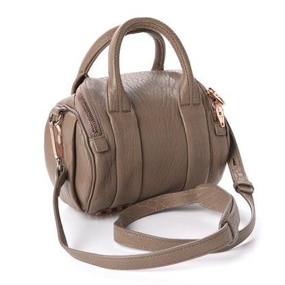 Alexander Wang Pebbled Lambskin Mini Rockie Latte Rose Gold Hardware 3 of 9