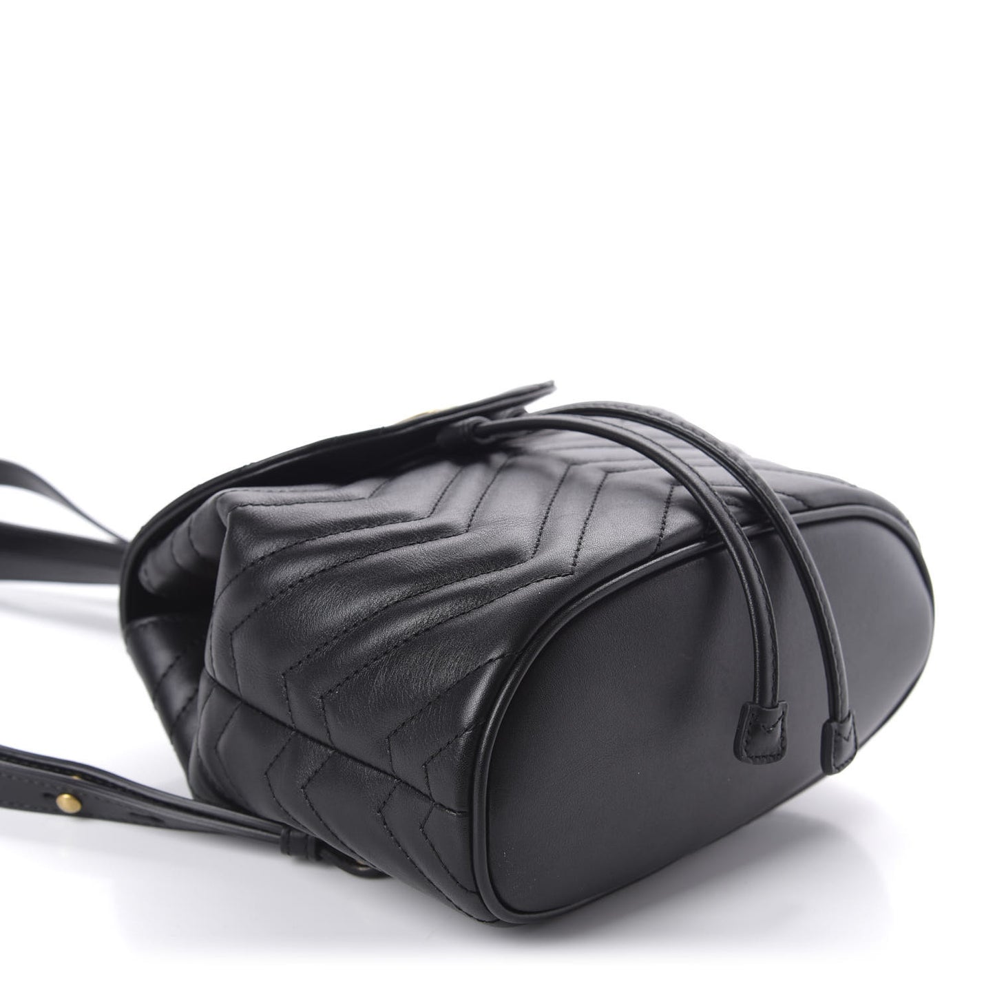 Calfskin Matelasse GG Marmont Flap Backpack Black