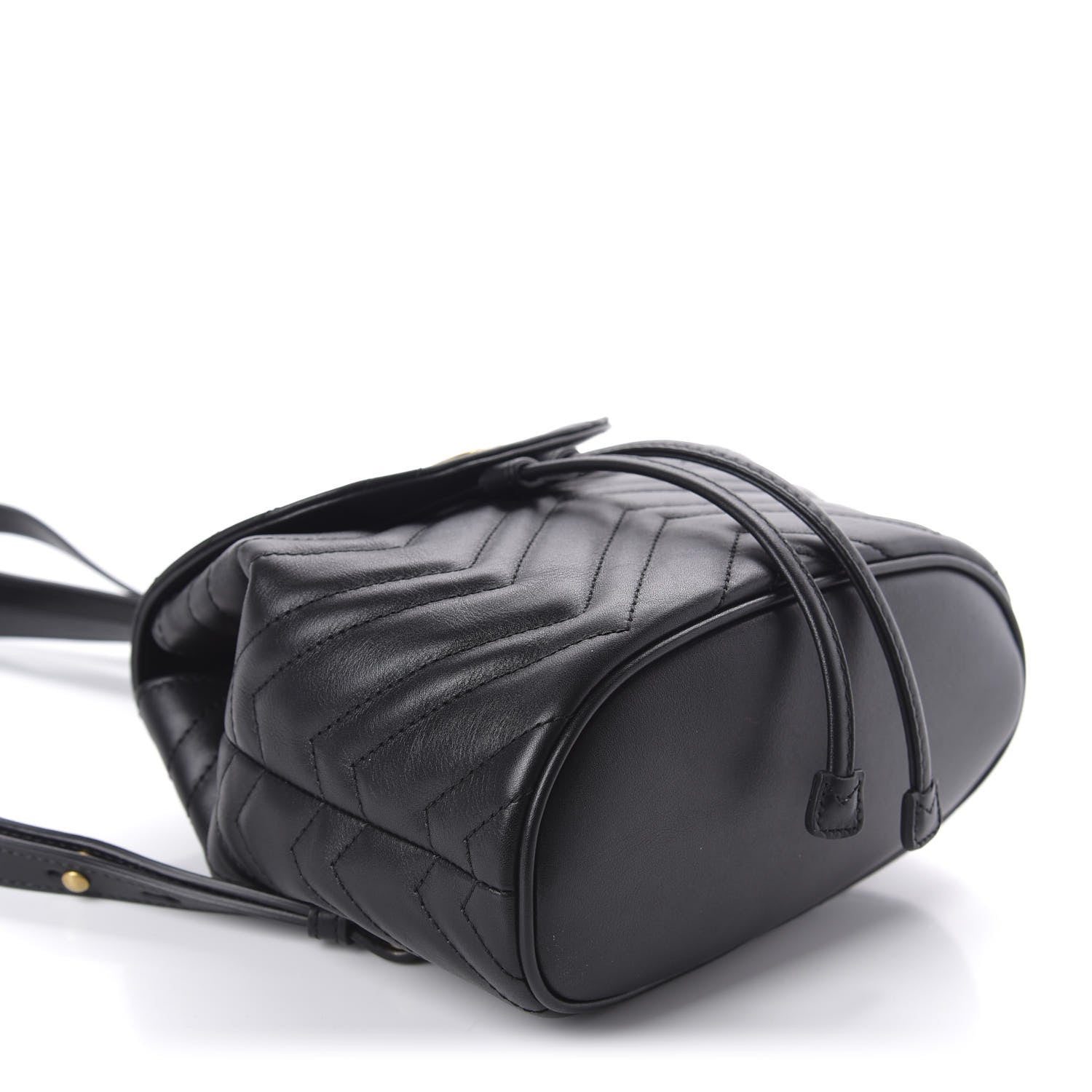 Gucci Calfskin Matelasse GG Marmont Flap Backpack Black 3 of 9
