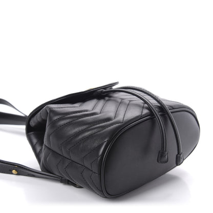Gucci Calfskin Matelasse GG Marmont Flap Backpack Black 3 of 9