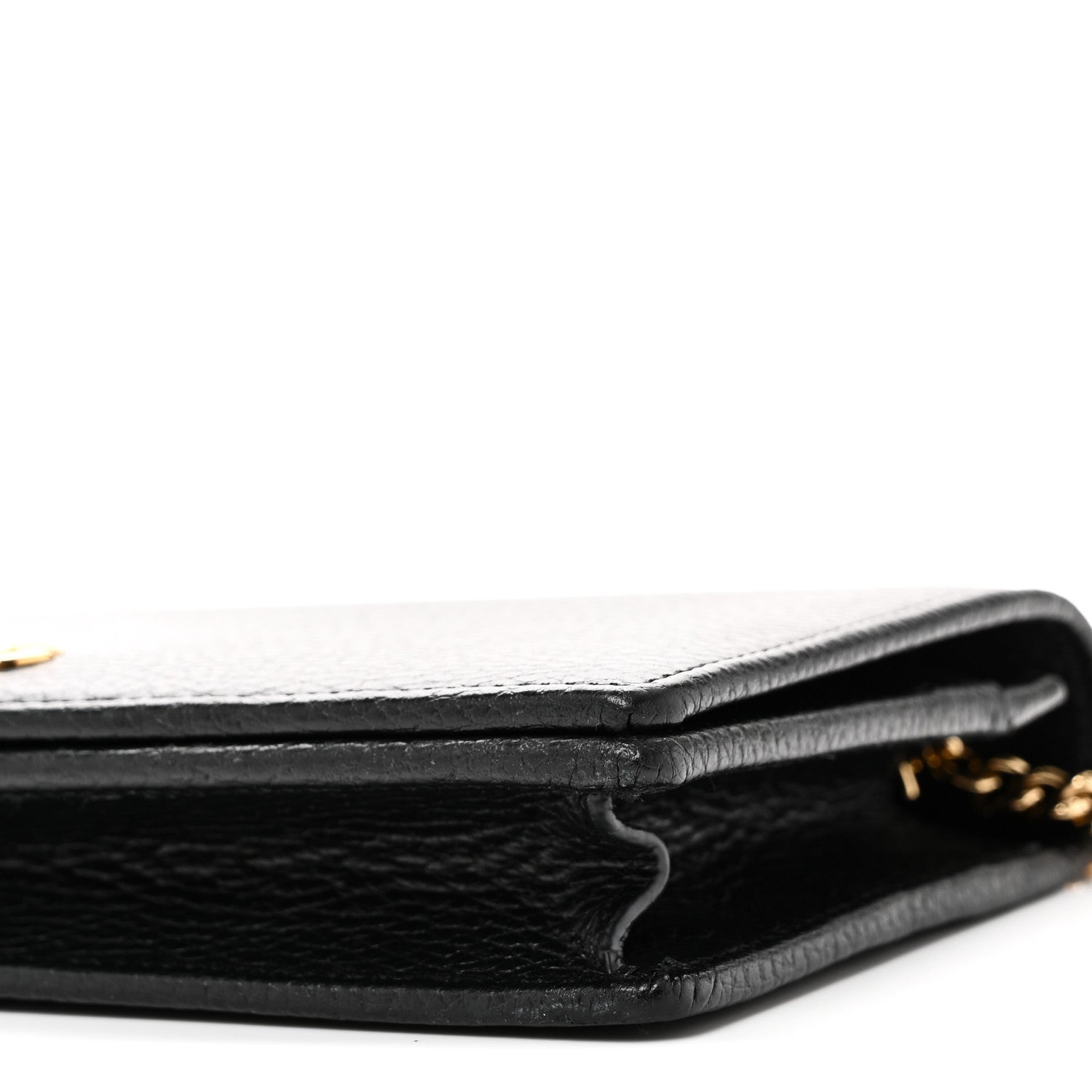 Gucci Calfskin Mini GG Marmont Chain Wallet Black 10 of 10