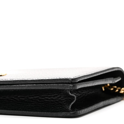 Gucci Calfskin Mini GG Marmont Chain Wallet Black 10 of 10