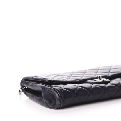Chanel Lambskin Quilted Clutch With Chain Flap Navy 6 of 11