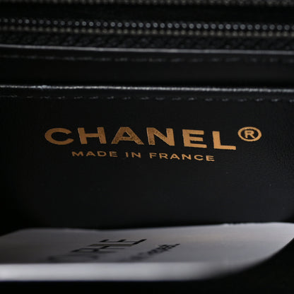 Chanel Lambskin Enamel Quilted Small Coco Hearts Square Flap Black 6 of 10