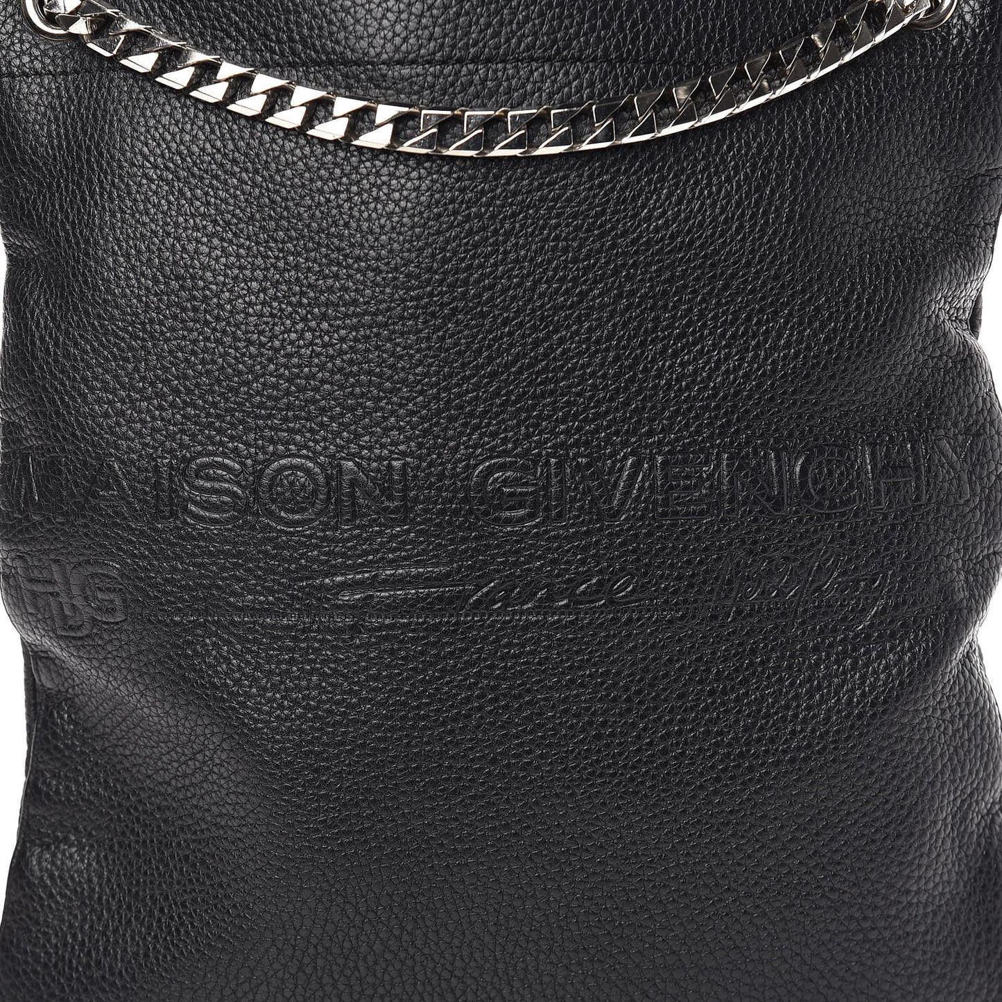 Pebbled Calfskin Large HDG Flat Tote Black
