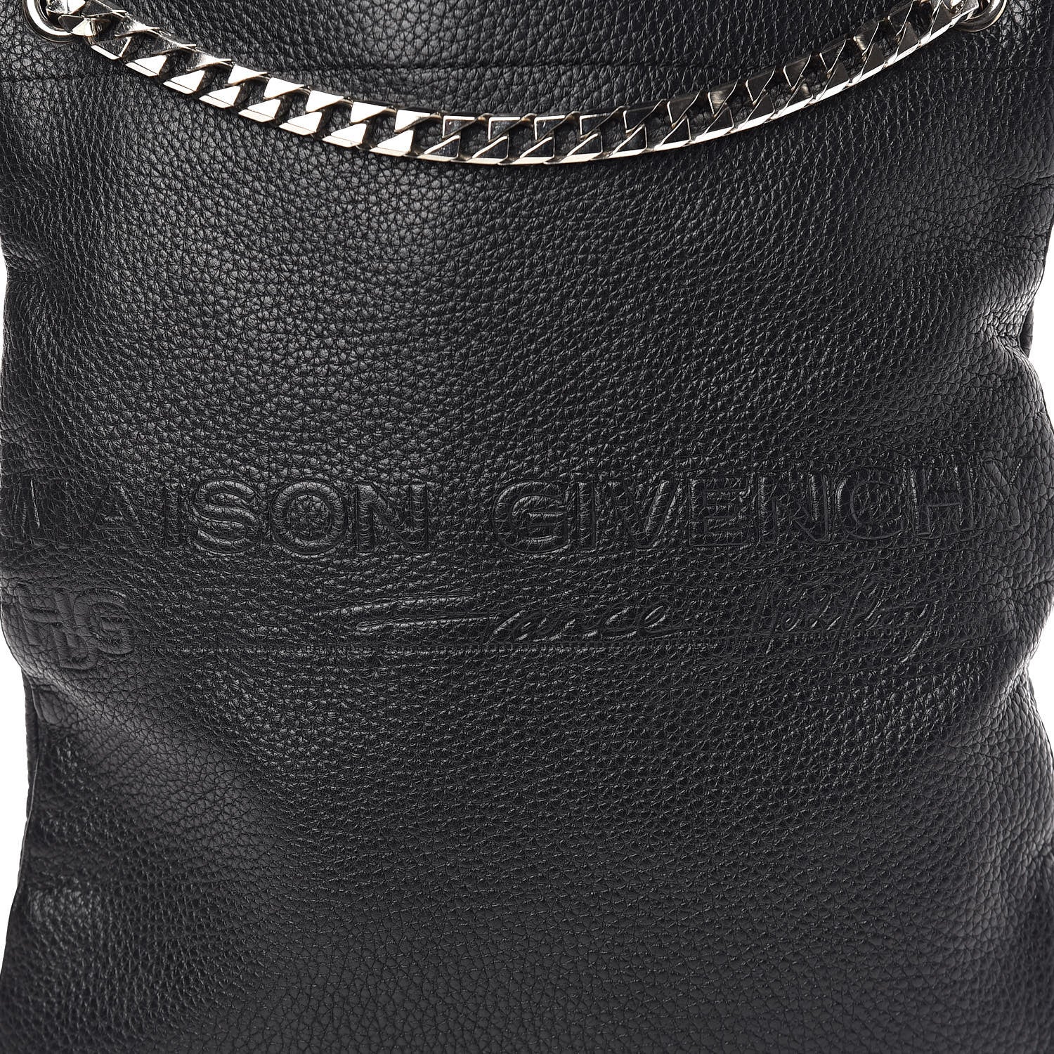Givenchy Pebbled Calfskin Large HDG Flat Tote Black 10 of 10
