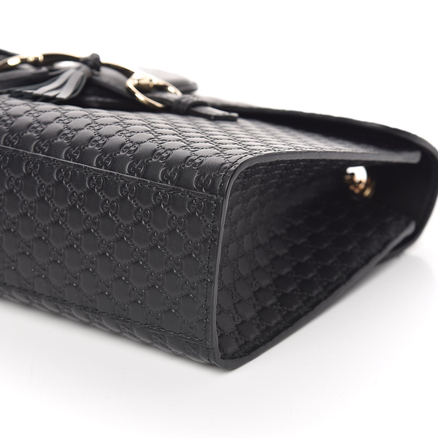 Microguccissima Medium Emily Chain Shoulder Bag Black