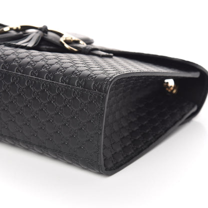 Gucci Microguccissima Medium Emily Chain Shoulder Bag Black 9 of 9