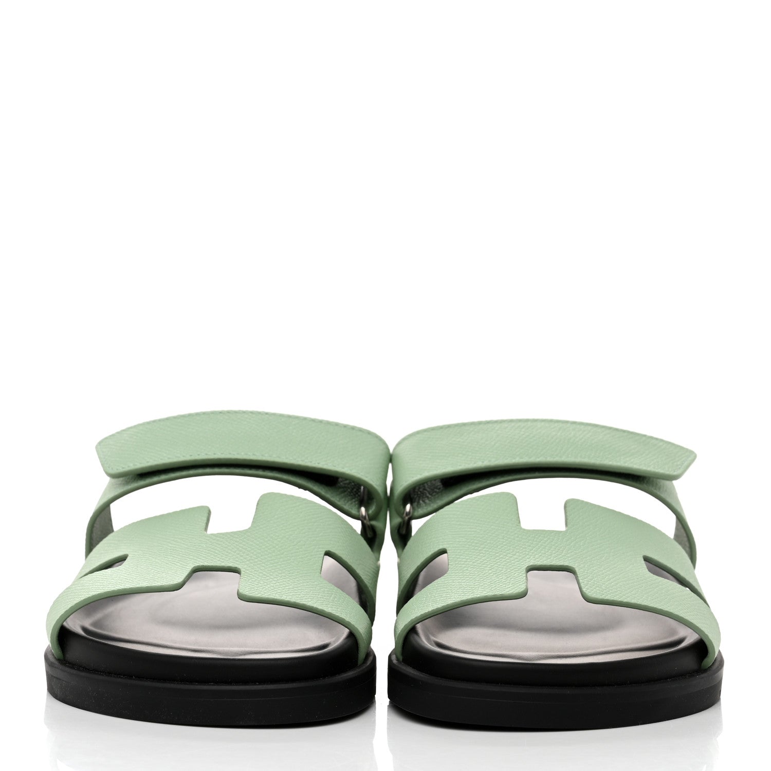 Hermes Epsom Womens Chypre Sandals 36.5 Vert Jade 2 of 9