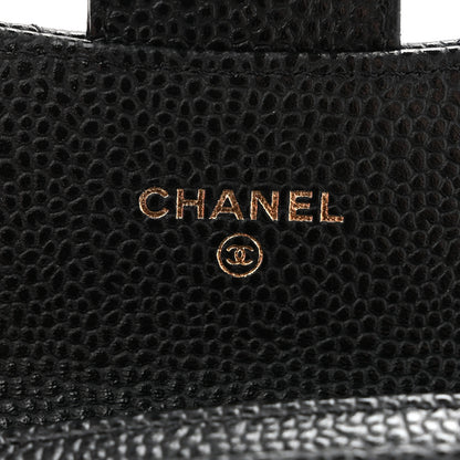 Chanel Caviar Quilted Flap Card Holder Wallet Black 6 of 9