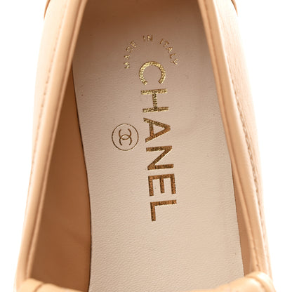 Chanel Lambskin Quilted CC Turnlock Moccasins 40 Beige 8 of 12