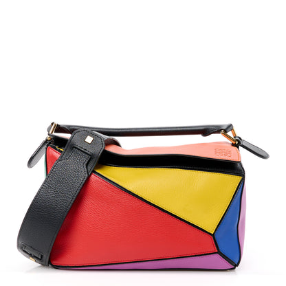 Loewe Calfskin Small Puzzle Bag Multicolor Black 1 of 14