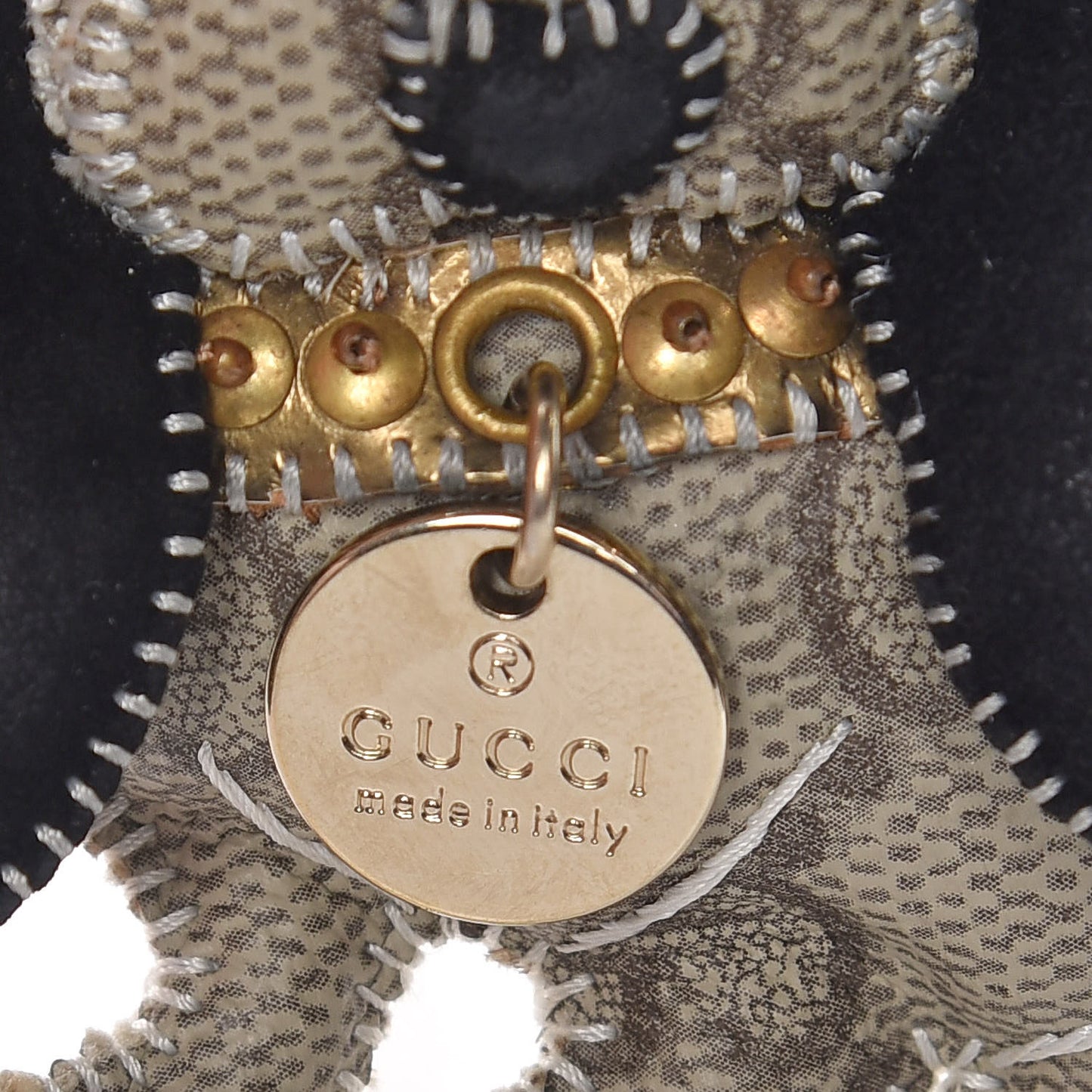 GG Supreme Monogram Sam Dog Key Charm