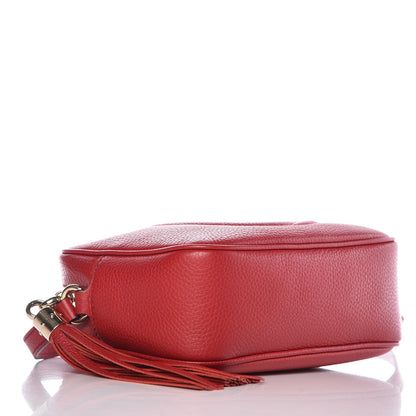 Gucci Pebbled Calfskin Small Soho Disco Bag Tabasco Red 5 of 13