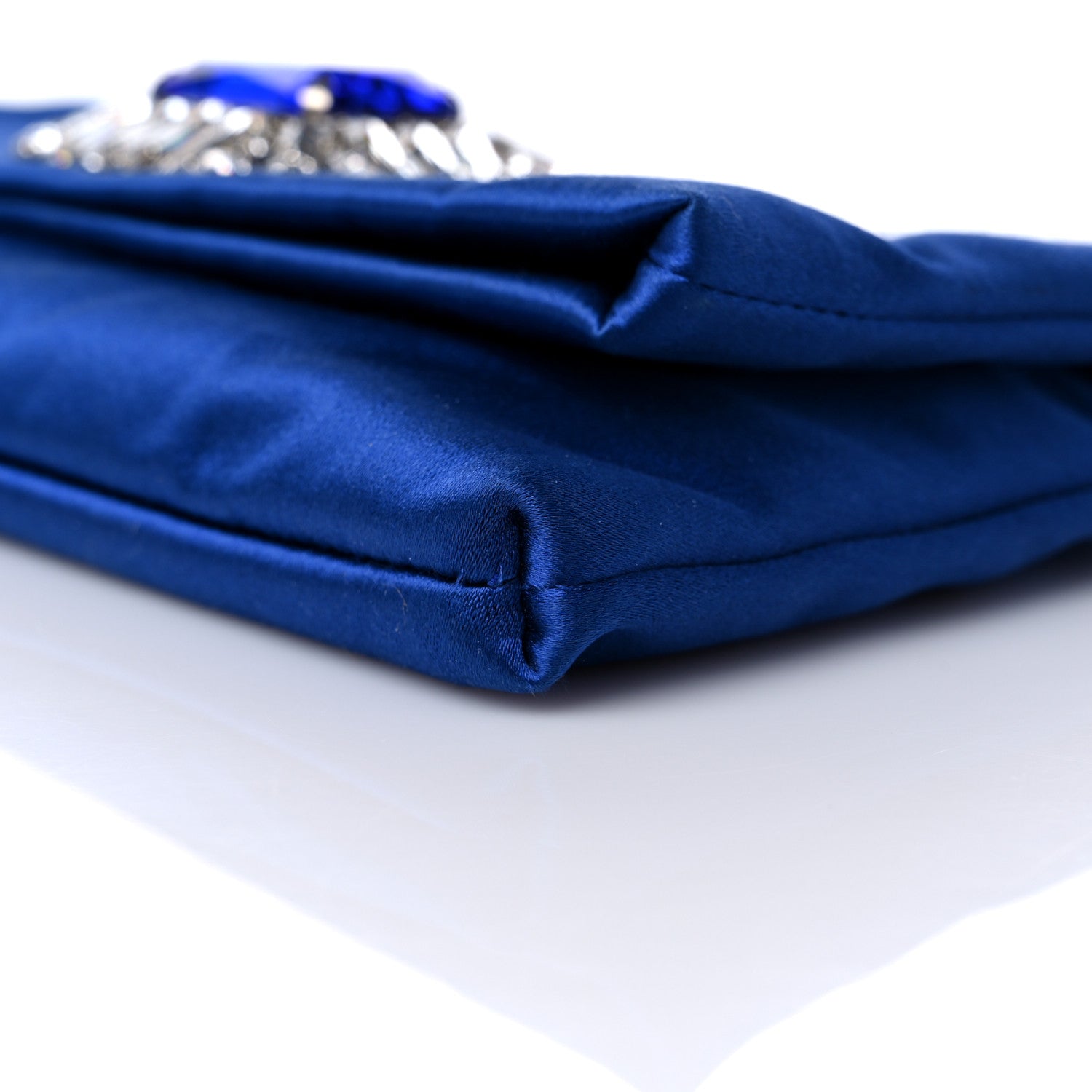 Jimmy Choo Satin Crystal Titania Clutch Blue 9 of 11