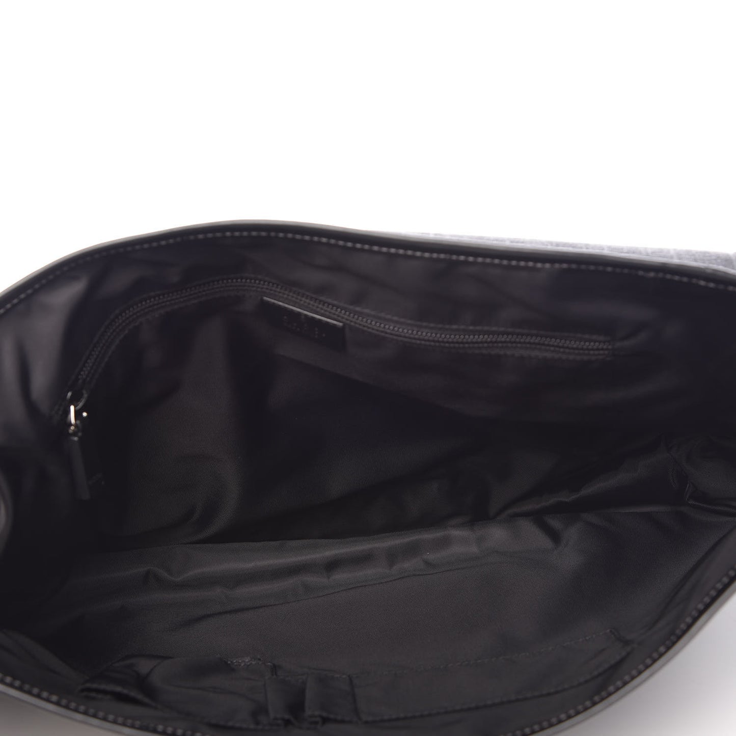 Coated Canvas Interlocking G Double Buckle Flap Messenger Bag Black