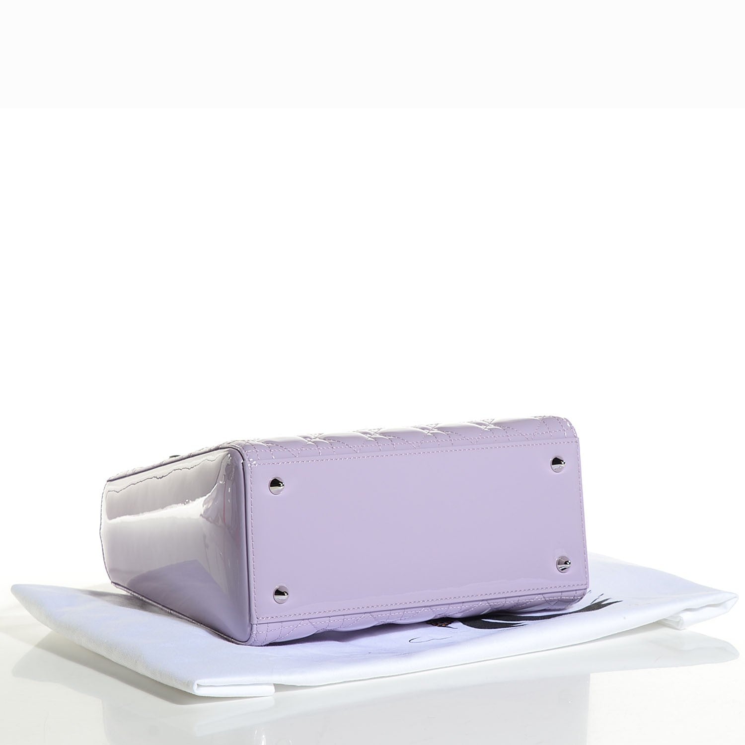 Christian Dior Patent Cannage Lady Dior Medium Lilac 4 of 9