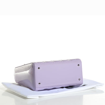 Christian Dior Patent Cannage Lady Dior Medium Lilac 4 of 9