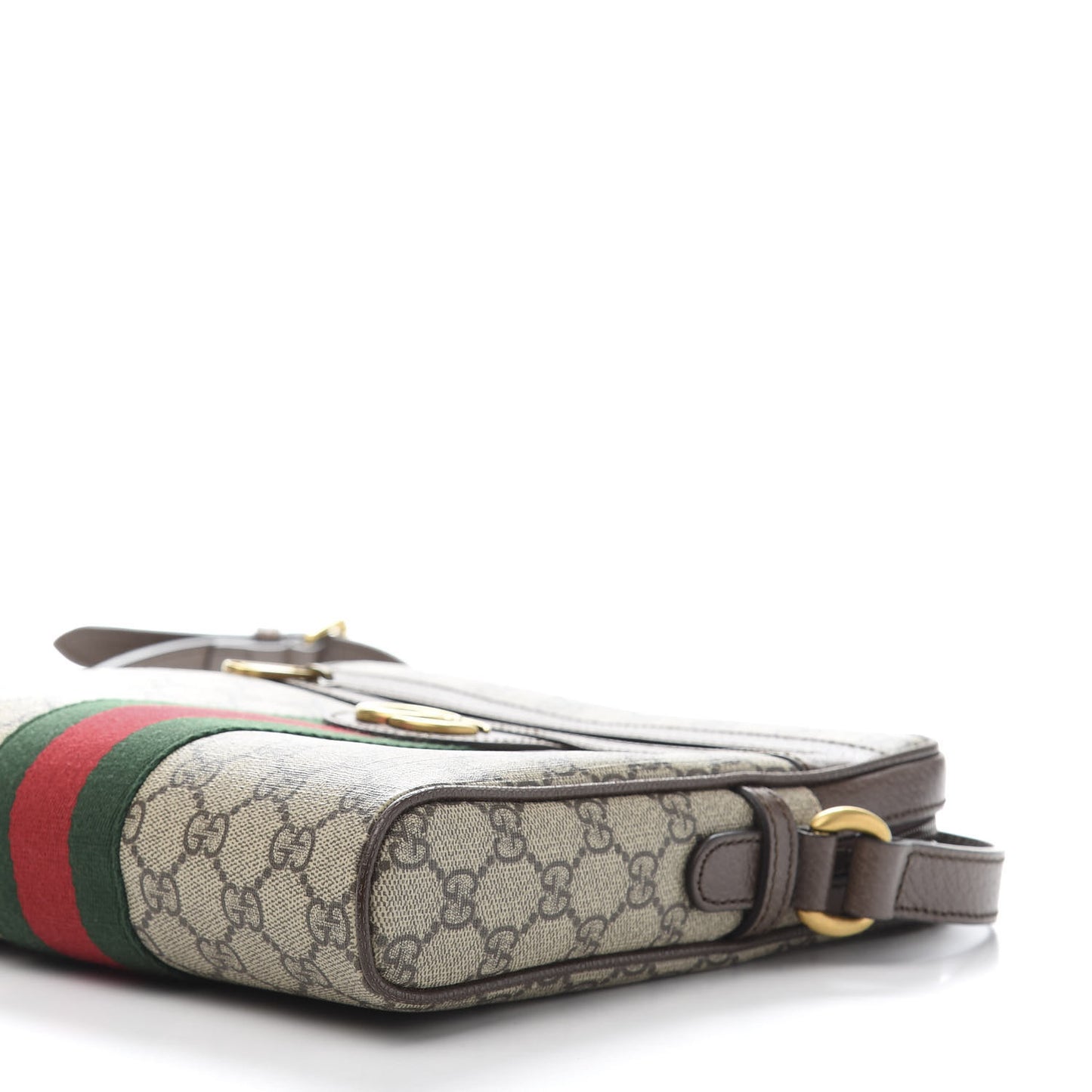 GG Supreme Monogram Web Small Ophidia Messenger Bag Brown