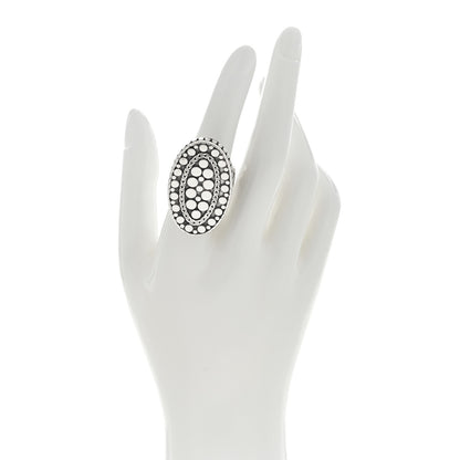 John Hardy Sterling Silver Dot Oval Ring 55 7.25 2 of 4