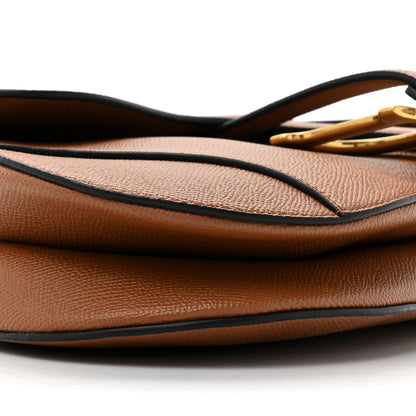Christian Dior Grained Calfskin Saddle Bag Camello 10 of 10