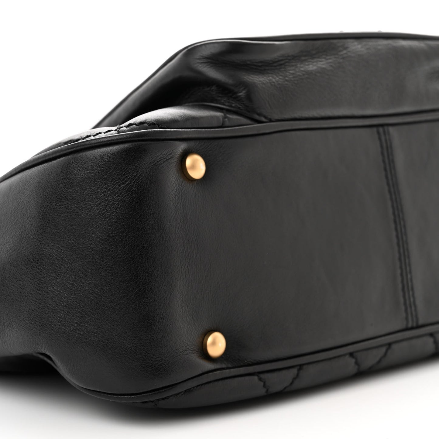 Lambskin Chocolate Bar Quilted Small Shoulder Bag Black