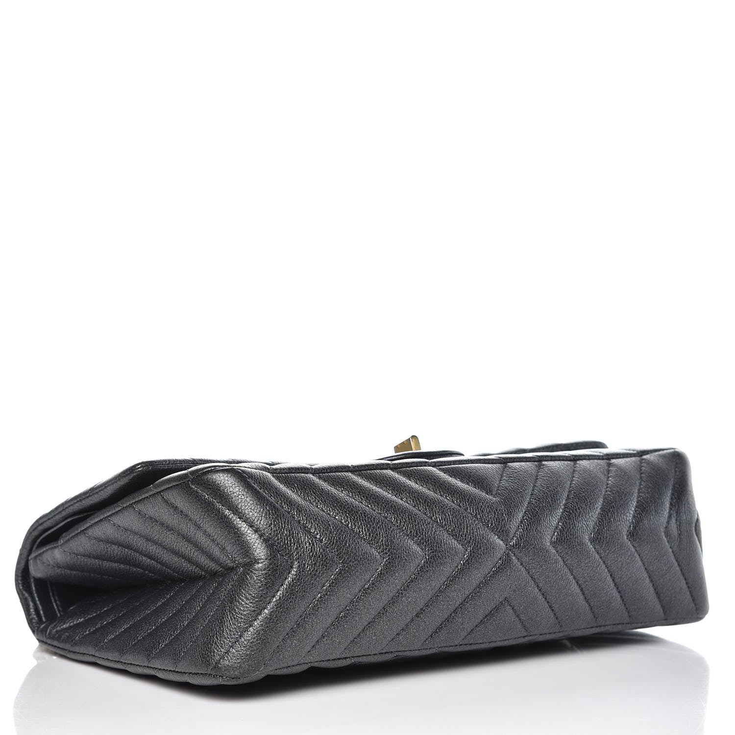 Chanel Metallic Sheepskin Chevron Quilted 2.55 Reissue 226 Flap Dark Silver 4 of 12