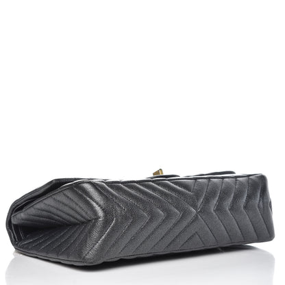 Chanel Metallic Sheepskin Chevron Quilted 2.55 Reissue 226 Flap Dark Silver 4 of 12