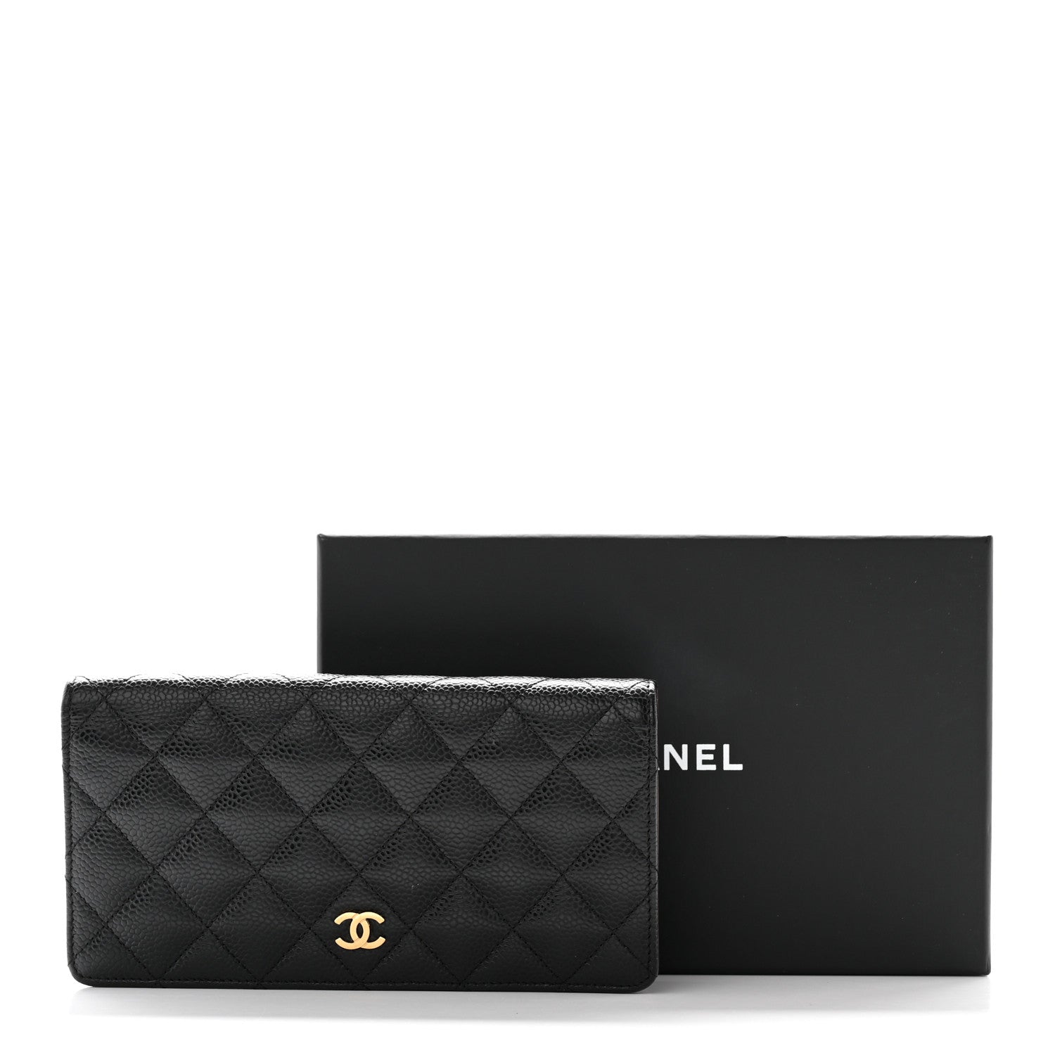 Chanel Caviar Quilted Yen Wallet Black 12 of 12