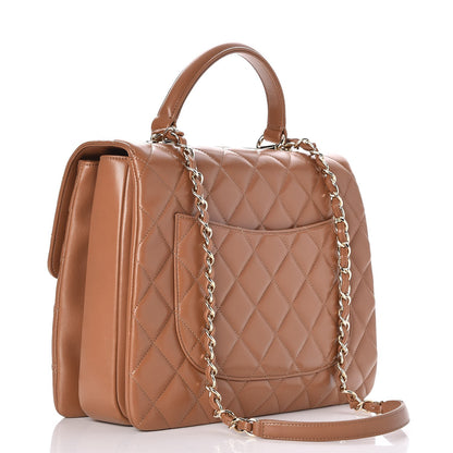 Chanel Lambskin Quilted Large Trendy CC Flap Camel 3 of 7