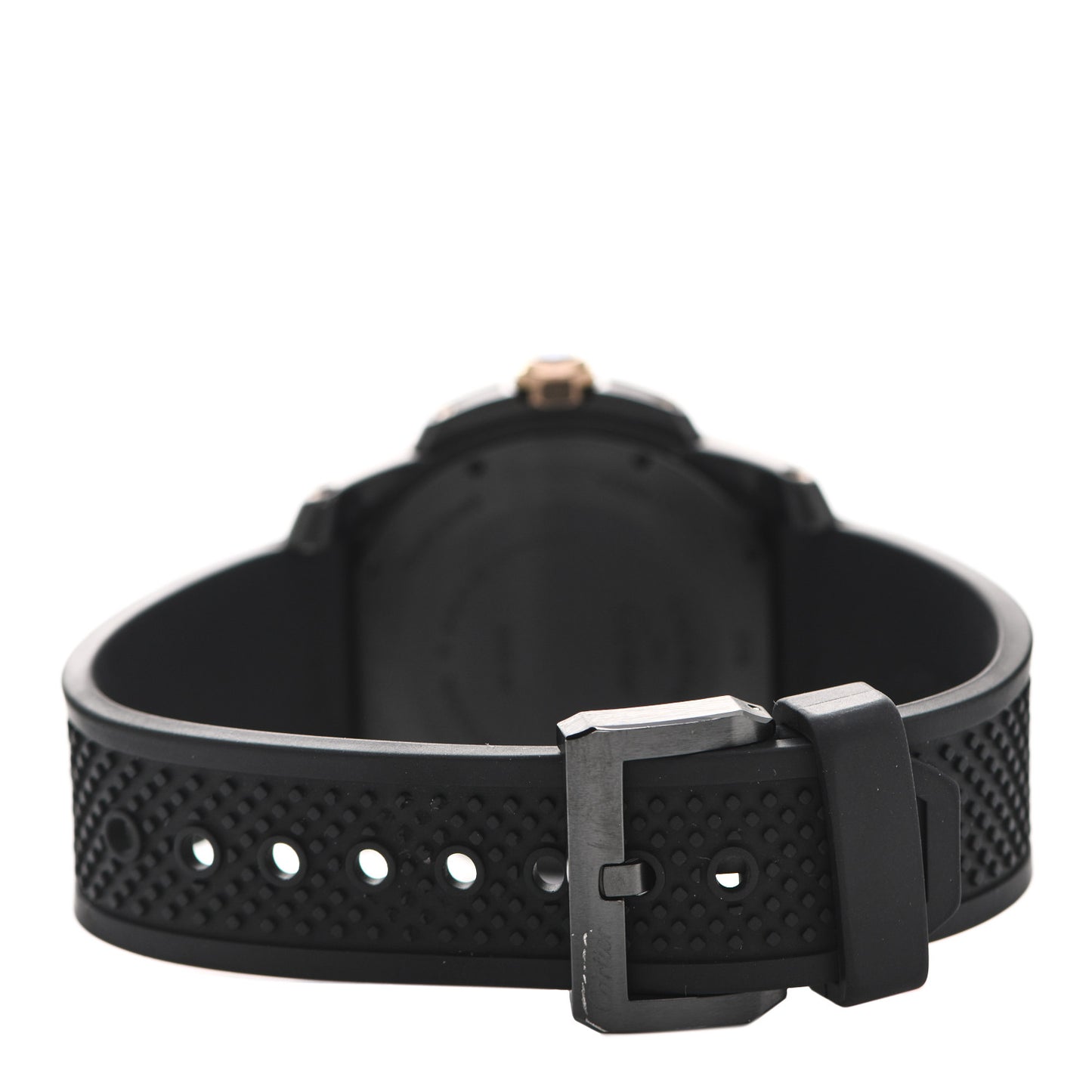 ADLC Stainless Steel 18K Pink Gold Rubber 42mm Calibre de Cartier Diver Automatic Watch Black