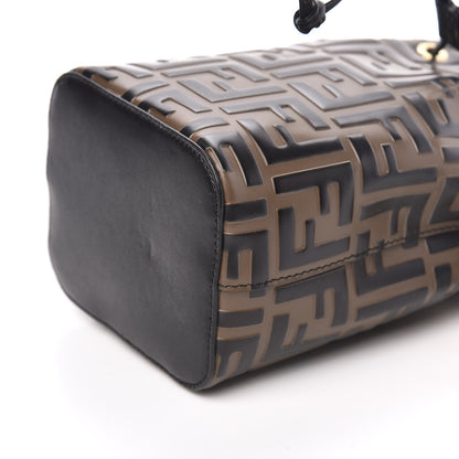 Fendi Vitello Liberty F is Fendi Bi-Color FF 1974 Embossed Mini Mon Tresor Bucket Bag Maya Black 9 of 10