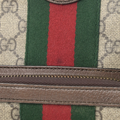 Gucci GG Supreme Monogram Calfskin Web Small Ophidia Day Backpack Beige Ebony New Acero 8 of 14