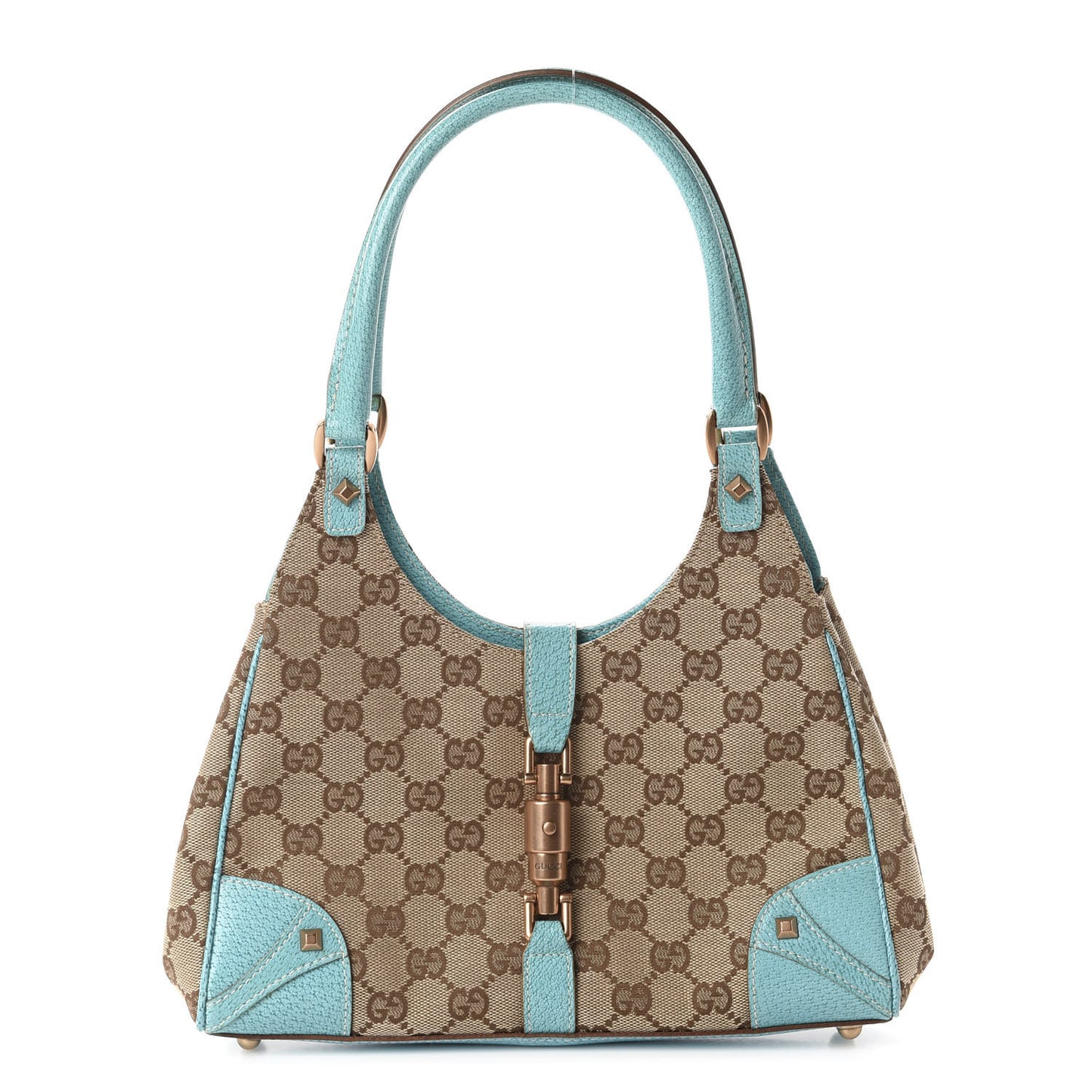 Monogram Jackie O Hobo Turquoise