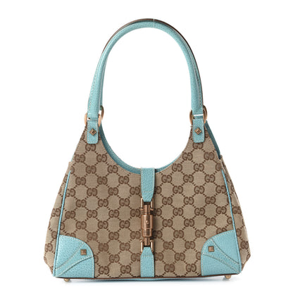 Gucci Monogram Jackie O Hobo Turquoise 1 of 10