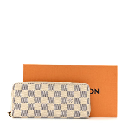 Louis Vuitton Damier Azur Clemence Wallet Rose Ballerine 8 of 8