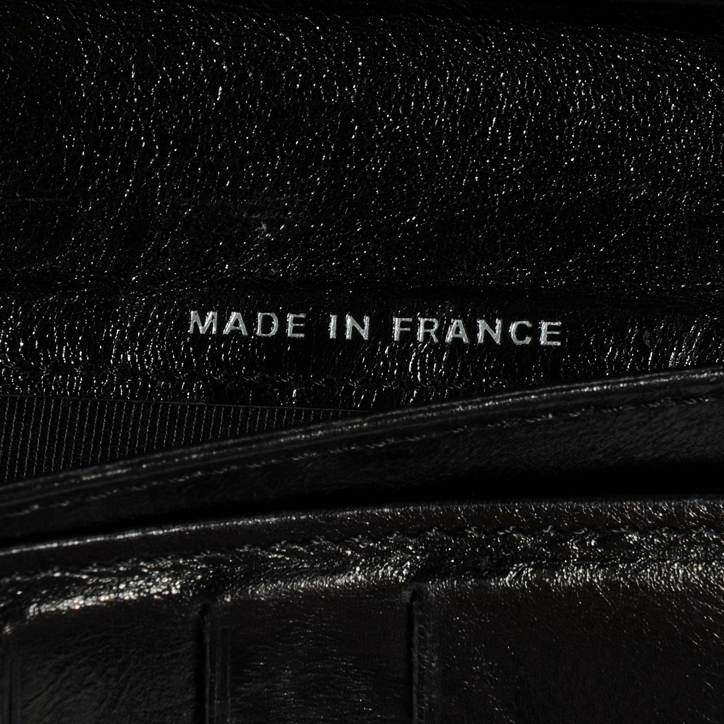 Glazed Calfskin Quilted Reissue Long Flap Wallet Black