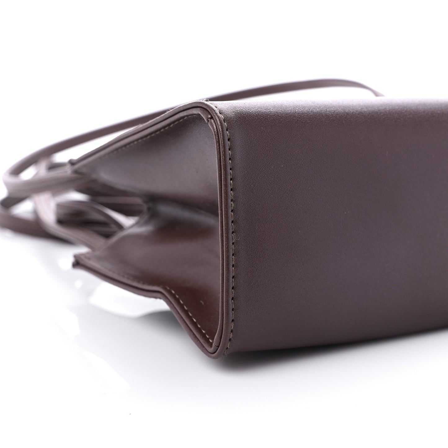 Vegan Leather Small Shopping Bag Chocolate