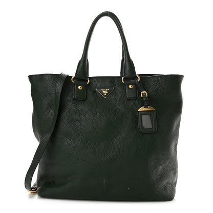 Prada Vitello Daino Shopping Tote Foresta 1 of 14